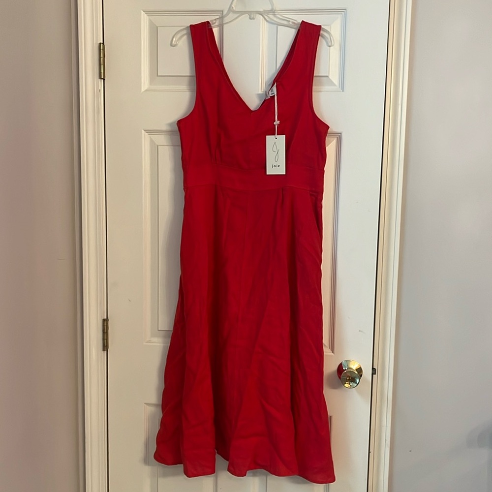 NWT Red Linen Dress